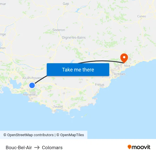 Bouc-Bel-Air to Colomars map