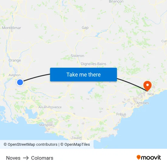 Noves to Colomars map