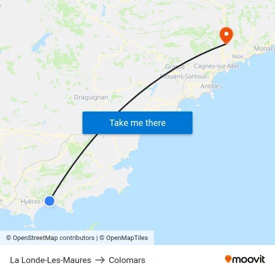 La Londe-Les-Maures to Colomars map