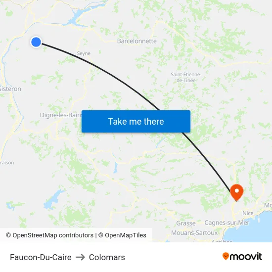Faucon-Du-Caire to Colomars map