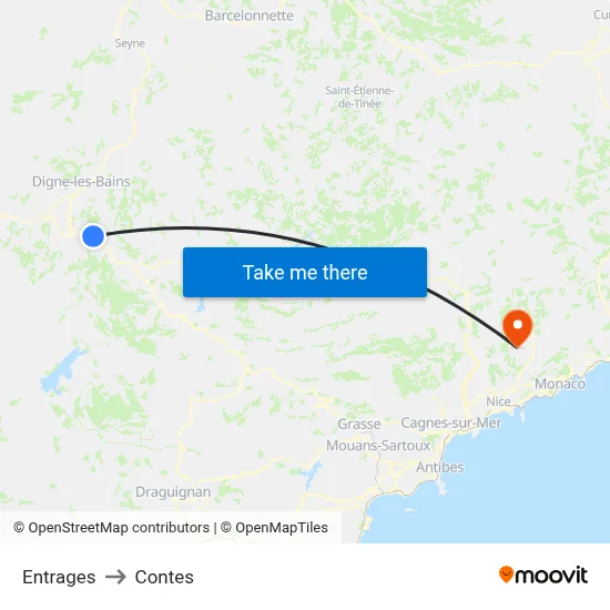 Entrages to Contes map