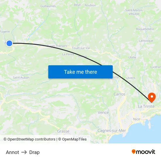 Annot to Drap map