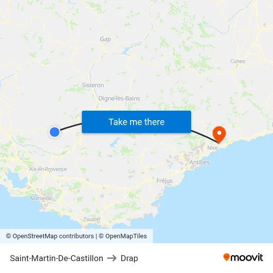 Saint-Martin-De-Castillon to Drap map