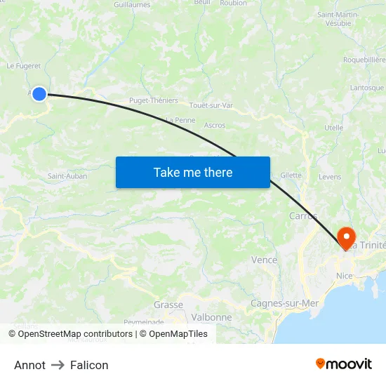 Annot to Falicon map