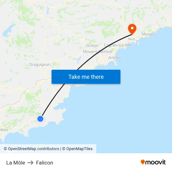 La Môle to Falicon map