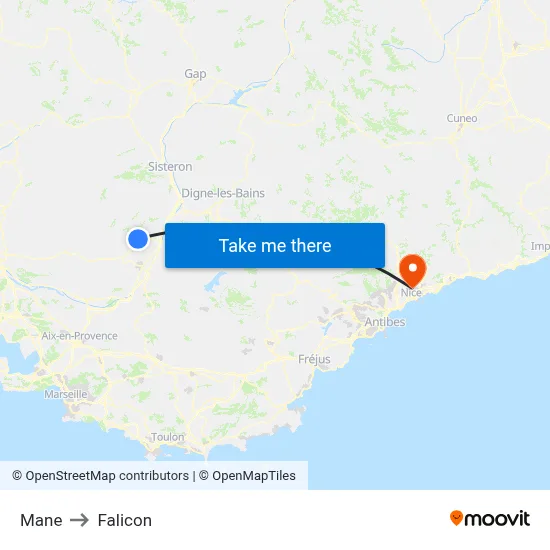 Mane to Falicon map