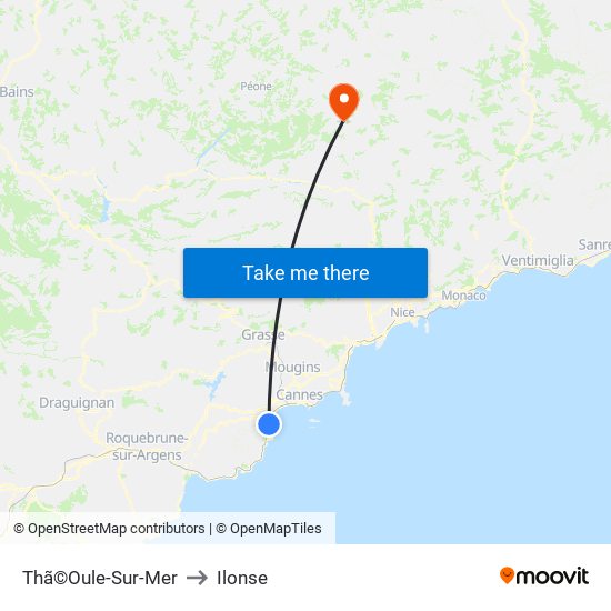 Thã©Oule-Sur-Mer to Ilonse map