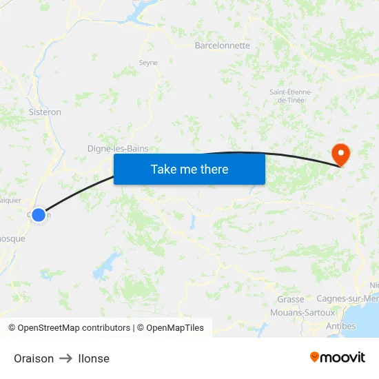 Oraison to Ilonse map