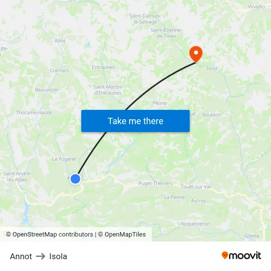 Annot to Isola map