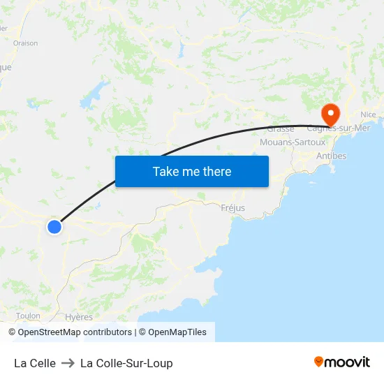 La Celle to La Colle-Sur-Loup map