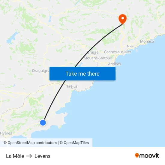 La Môle to Levens map