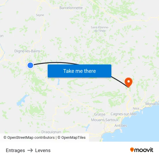 Entrages to Levens map