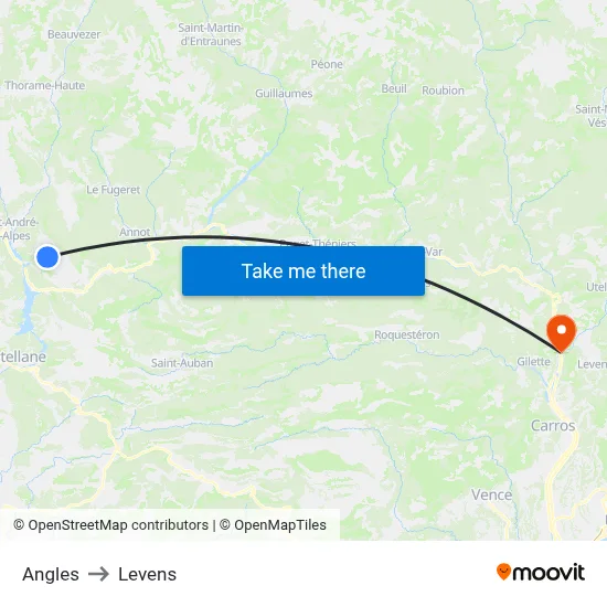 Angles to Levens map