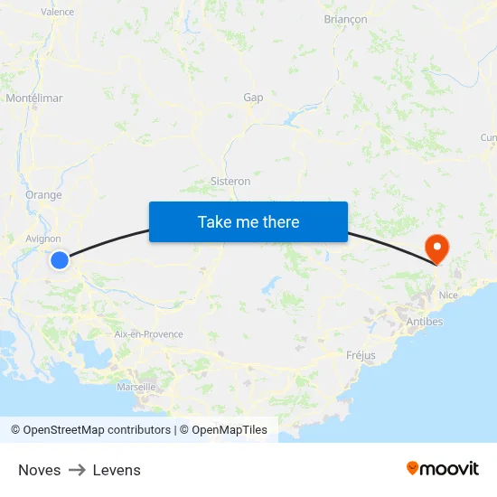 Noves to Levens map