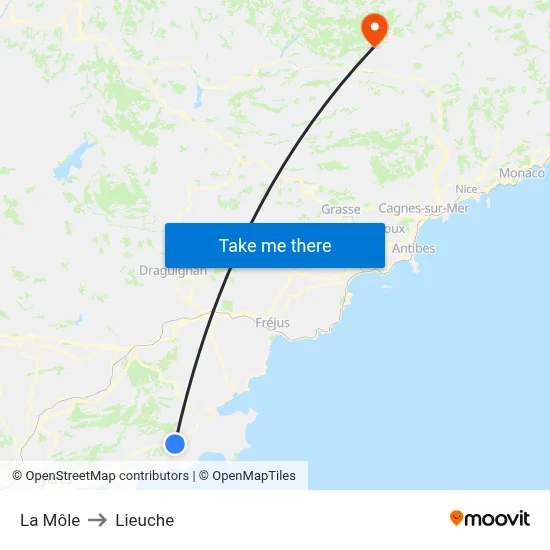La Môle to Lieuche map