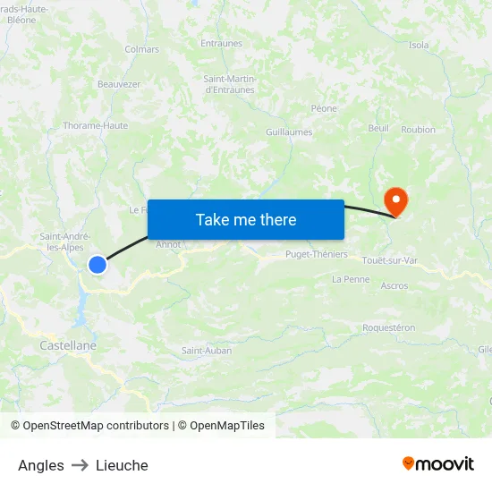 Angles to Lieuche map