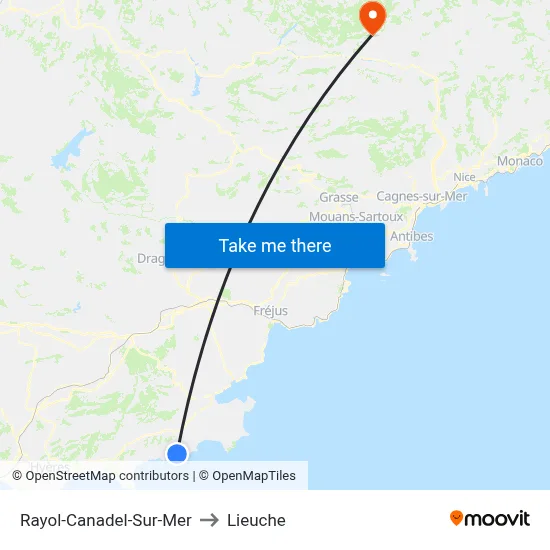 Rayol-Canadel-Sur-Mer to Lieuche map