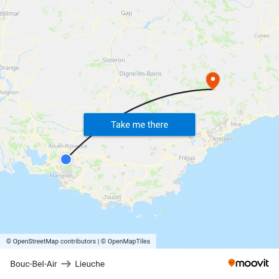 Bouc-Bel-Air to Lieuche map