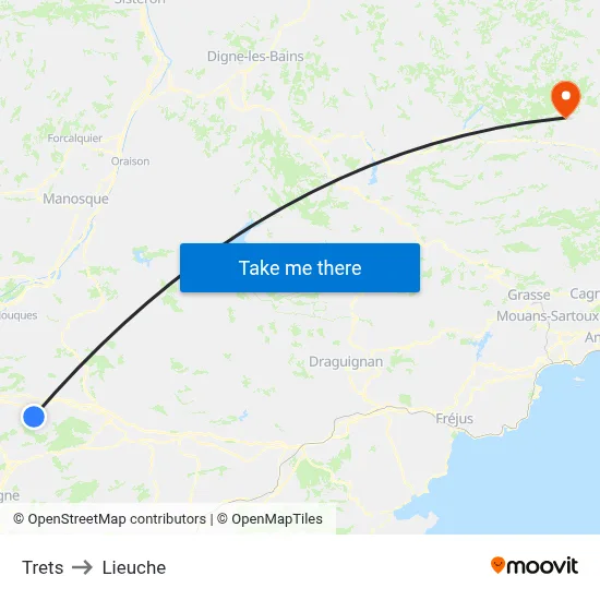 Trets to Lieuche map