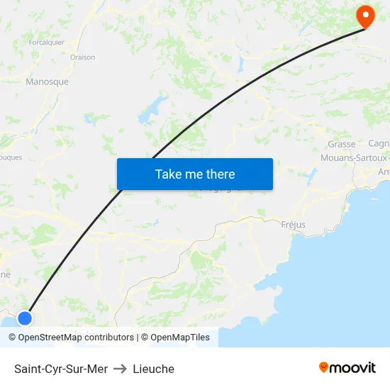 Saint-Cyr-Sur-Mer to Lieuche map