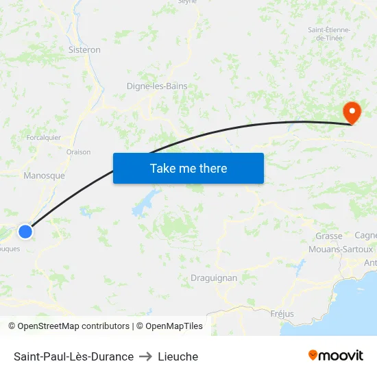 Saint-Paul-Lès-Durance to Lieuche map
