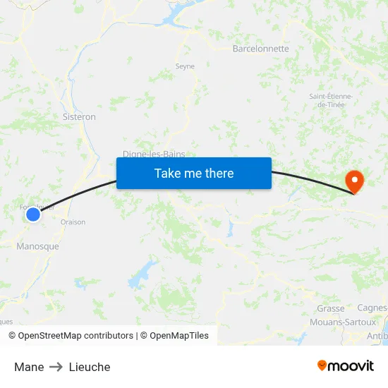 Mane to Lieuche map