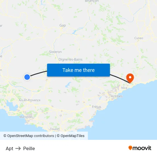 Apt to Peille map