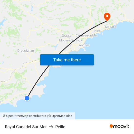 Rayol-Canadel-Sur-Mer to Peille map