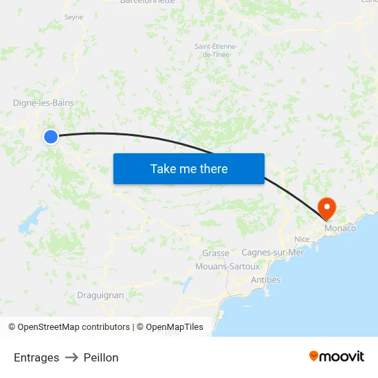 Entrages to Peillon map
