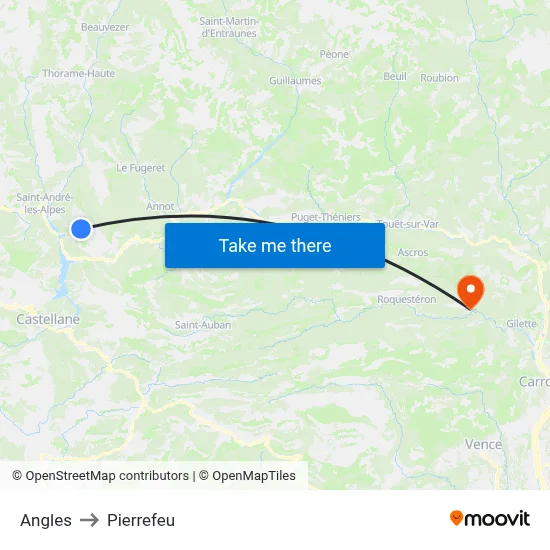 Angles to Pierrefeu map