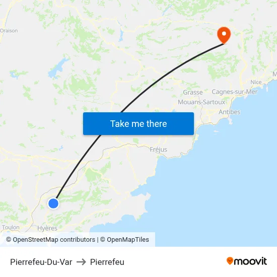 Pierrefeu-Du-Var to Pierrefeu map
