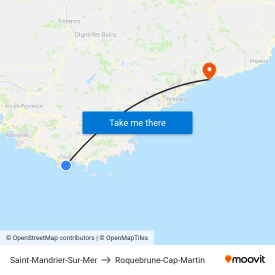 Saint-Mandrier-Sur-Mer to Roquebrune-Cap-Martin map