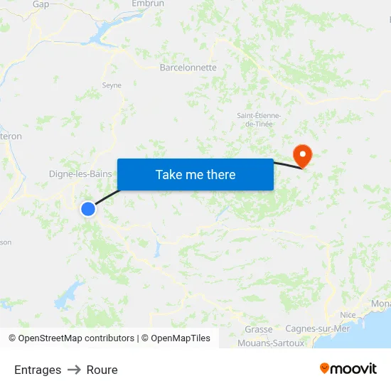 Entrages to Roure map