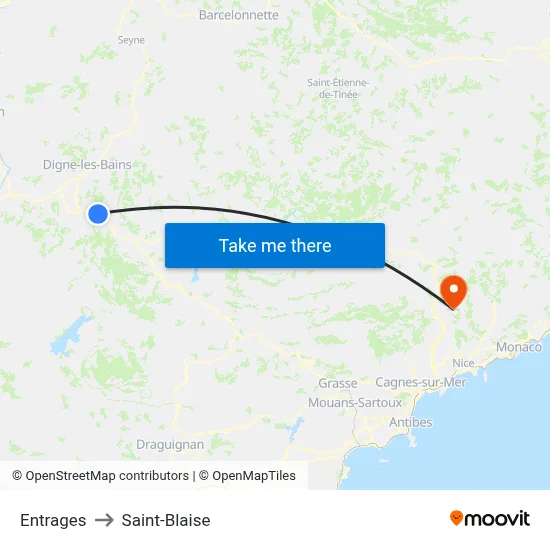 Entrages to Saint-Blaise map