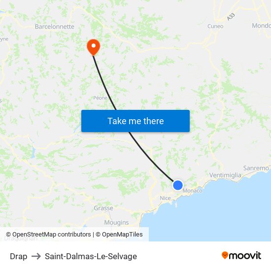 Drap to Saint-Dalmas-Le-Selvage map