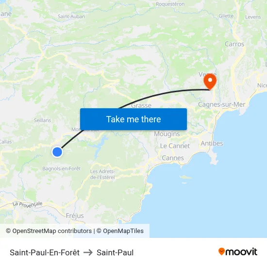 Saint-Paul-En-Forêt to Saint-Paul map