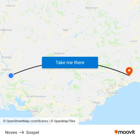 Noves to Sospel map