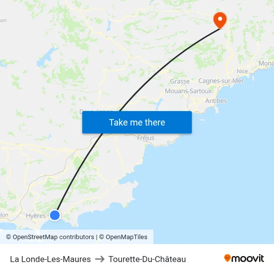 La Londe-Les-Maures to Tourette-Du-Château map