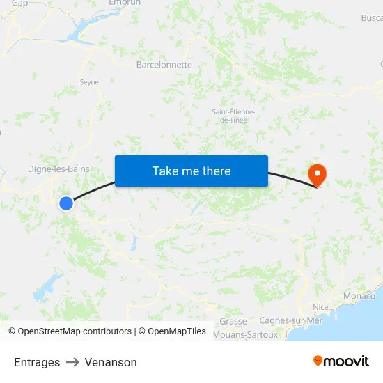 Entrages to Venanson map