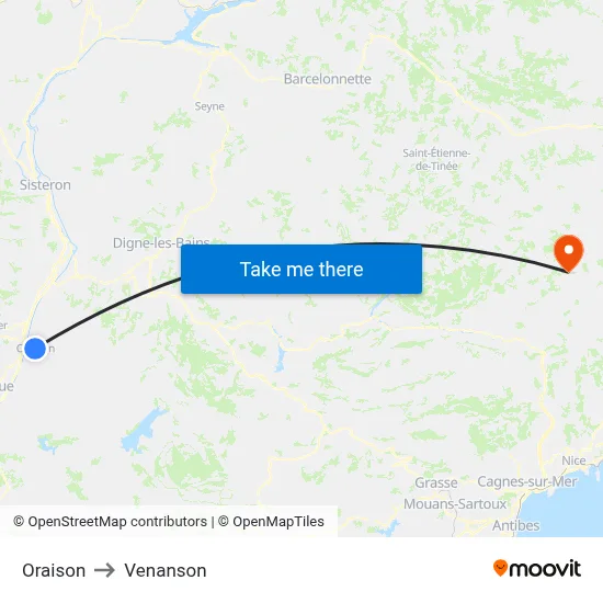 Oraison to Venanson map