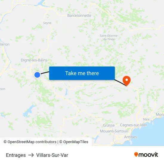 Entrages to Villars-Sur-Var map