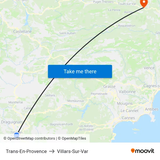 Trans-En-Provence to Villars-Sur-Var map