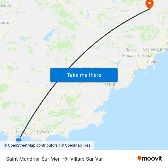 Saint-Mandrier-Sur-Mer to Villars-Sur-Var map