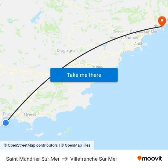 Saint-Mandrier-Sur-Mer to Villefranche-Sur-Mer map
