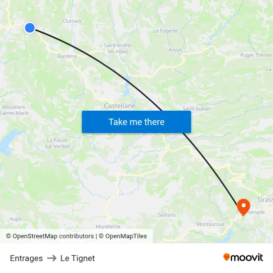 Entrages to Le Tignet map