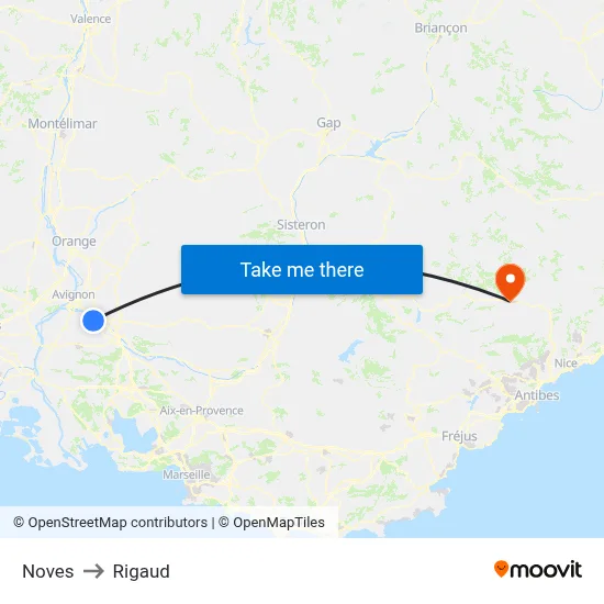 Noves to Rigaud map