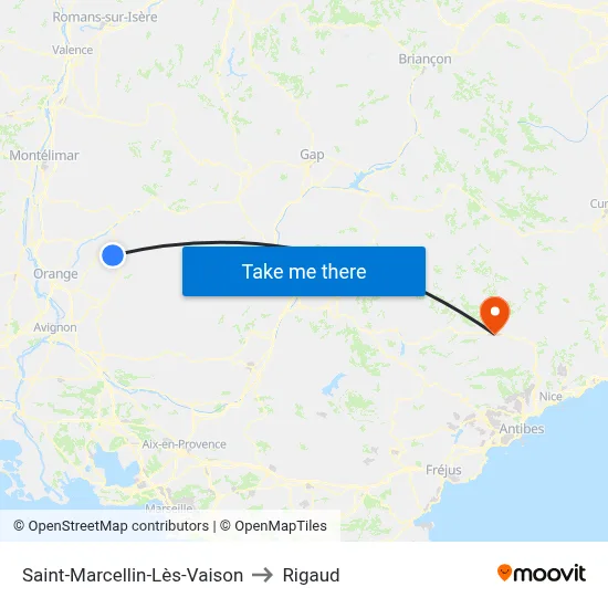 Saint-Marcellin-Lès-Vaison to Rigaud map