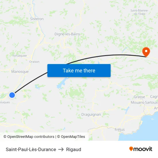Saint-Paul-Lès-Durance to Rigaud map