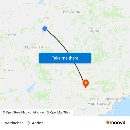 Verdaches to Andon map