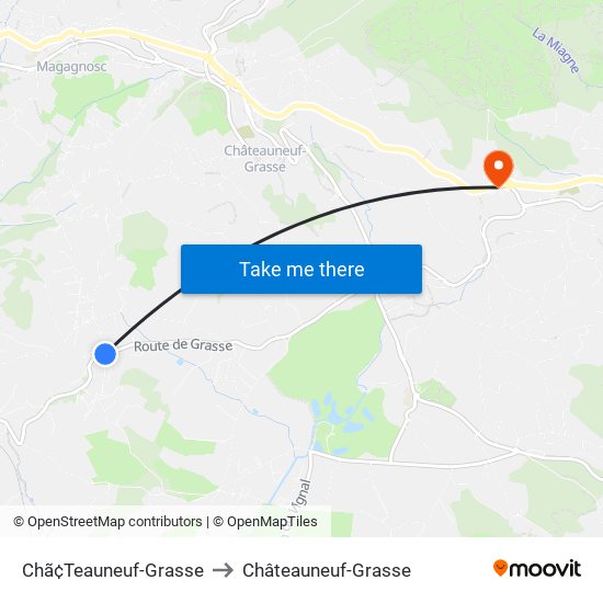 Chã¢Teauneuf-Grasse to Châteauneuf-Grasse map